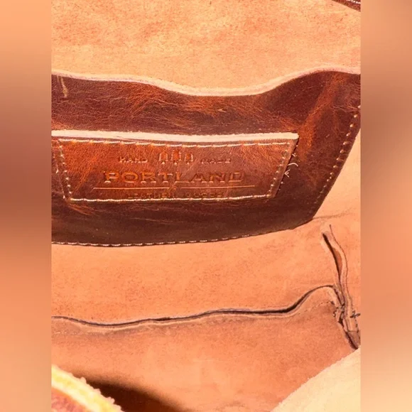 Brown Leather Drawstring Small Lava Bucket Bag - Picture 5 of 5